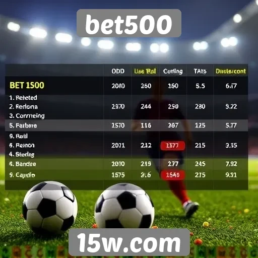Comparativo entre odds da bet500 e concorrentes